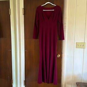 Beautiful, thick, lined, merlot formal dress